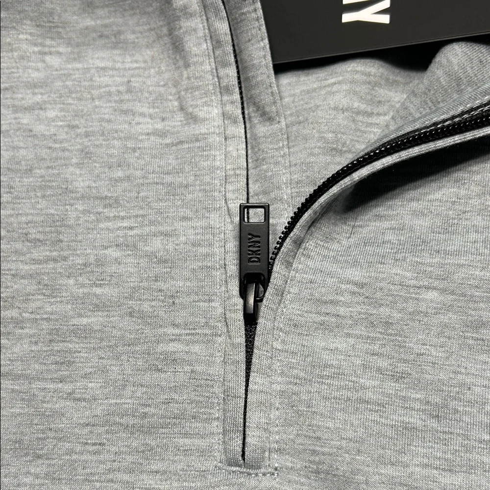 DKNY Light Gray Quarter-Zip Sweatshirt - Picture 5 of 8